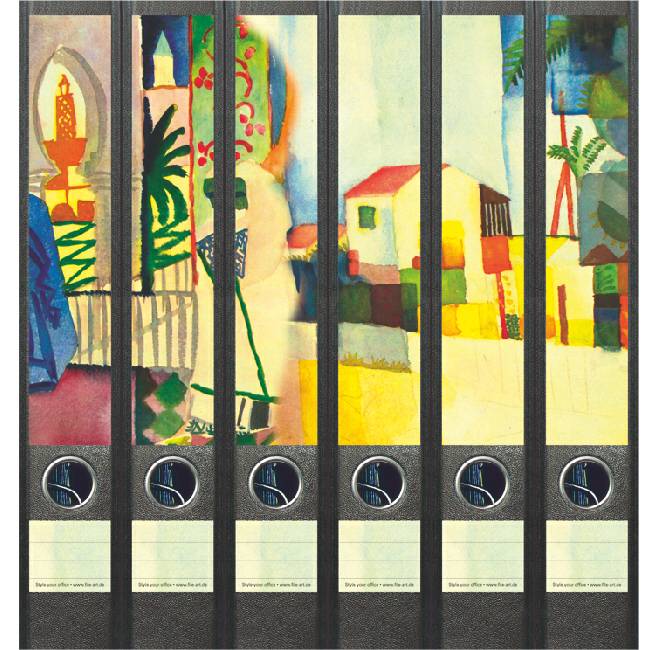 Rugetiket August Macke 6 etiketten