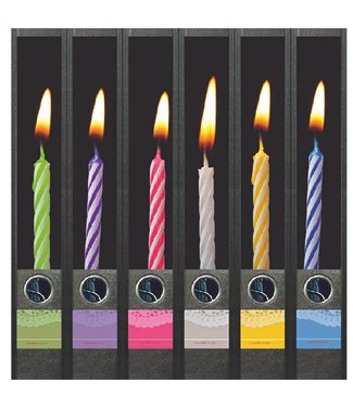 Rugetiket Kaarsjes op de taart 6 etiketten Rugetiket Kaarsjes op de taart 6 etiketten