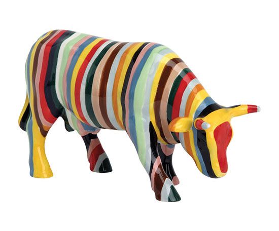 Cow Parade Striped (medium ceramic)