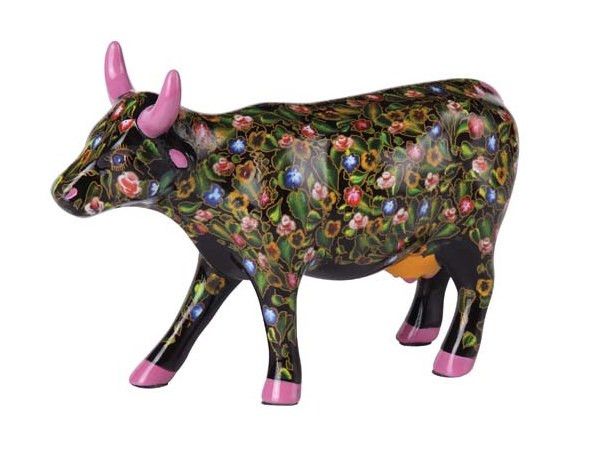 Cow Parade Flower Power Cow (medium ceramic)