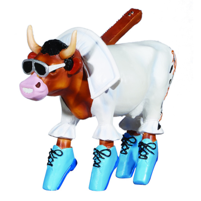 Cow Parade Rock 'n Roll (medium resin)
