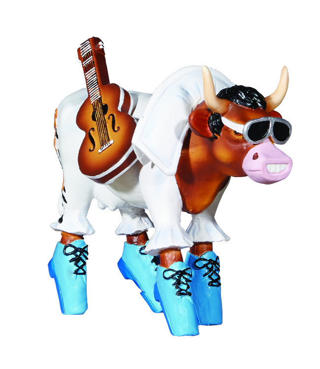 Cow Parade Rock 'n Roll (medium resin)