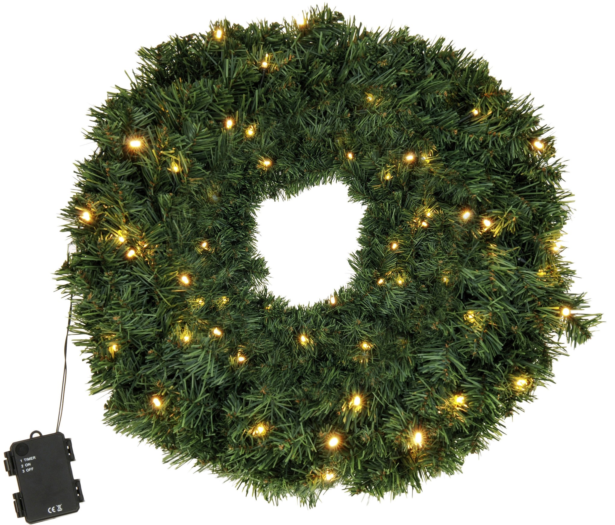 Kerstkrans met LED verlichting 60 cm