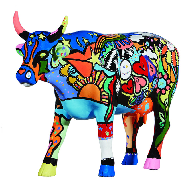 Cow Parade Moosy in the Sky with Diamonds (Large)