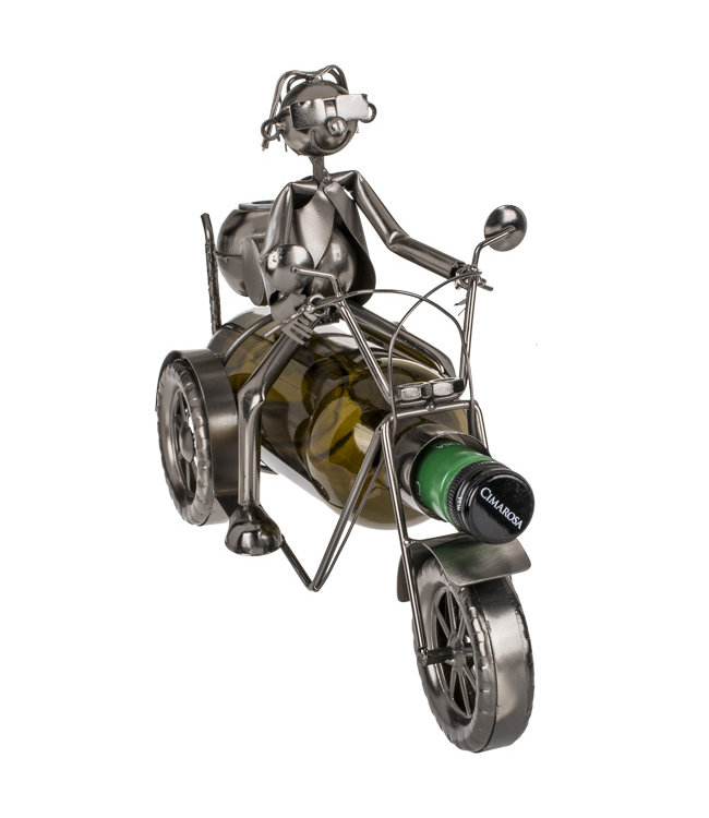 Wijnfleshouder Motorrijder