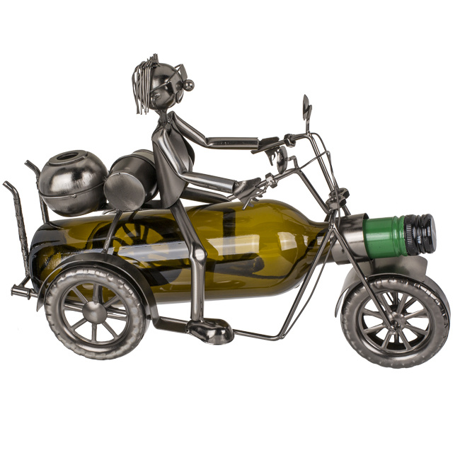 Wijnfleshouder Motorrijder