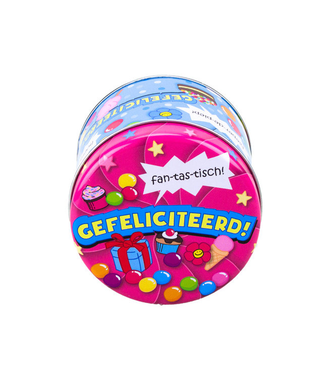 Snoepblikje Gefeliciteerd