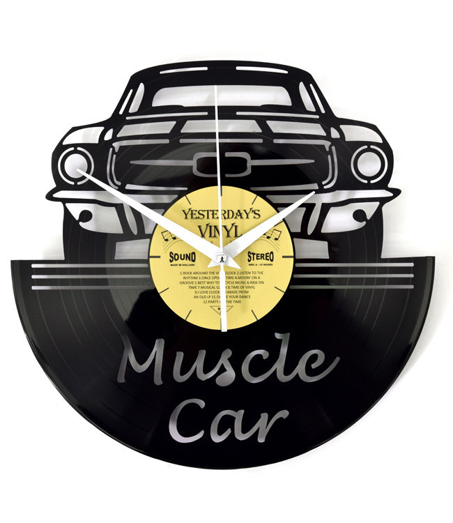 Wandklok Vinyl Muscle Car