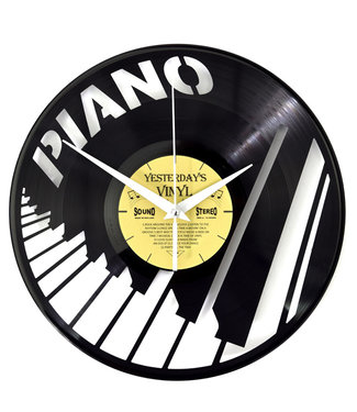 Wandklok Vinyl Pianotoetsen