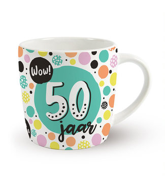Mok 50 Jaar met Stippen Mok 50 Jaar met Stippen