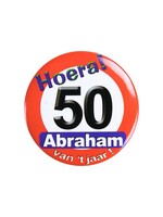 Button klein - Abraham verkeersbord