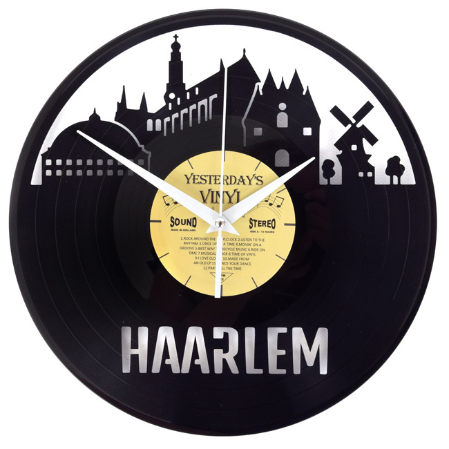 Vinyl klok skyline Haarlem