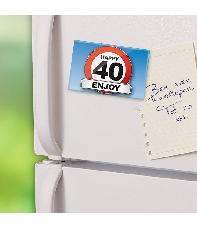 Magneet Happy 40 Enjoy