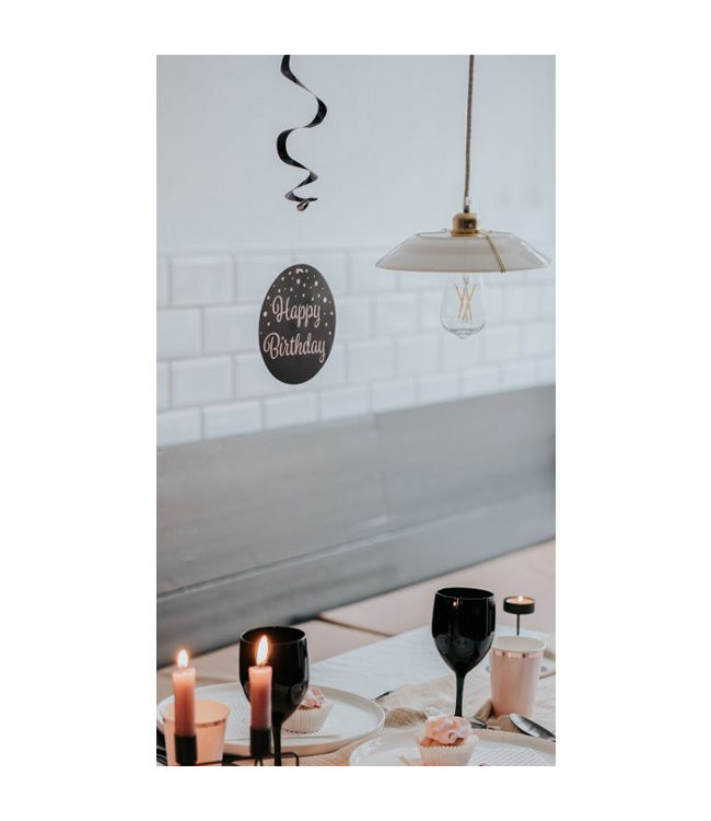 Draai Decoratie Roze/Zwart - 50