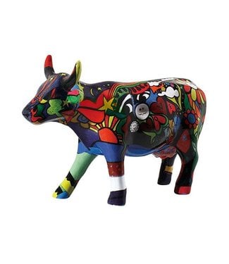 CowParade Moosy in the Sky with Diamonds (medium ceramic)