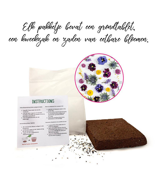 Eetbare Bloemen Zadenpakket Speciaal voor de Jarige