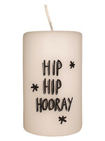 Kaars met tekst 'Hip Hip Hooray'
