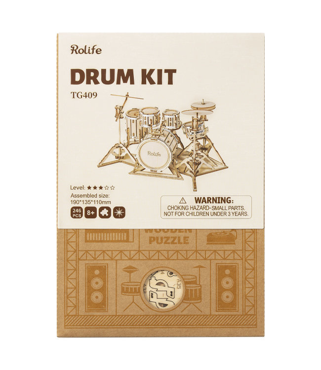 Robotime DIY Bouwpakket - Drum kit