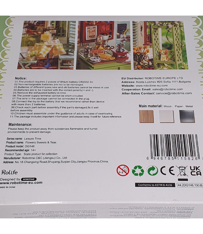 Robotime DIY Bouwpakket - Flowery Sweets & Teas