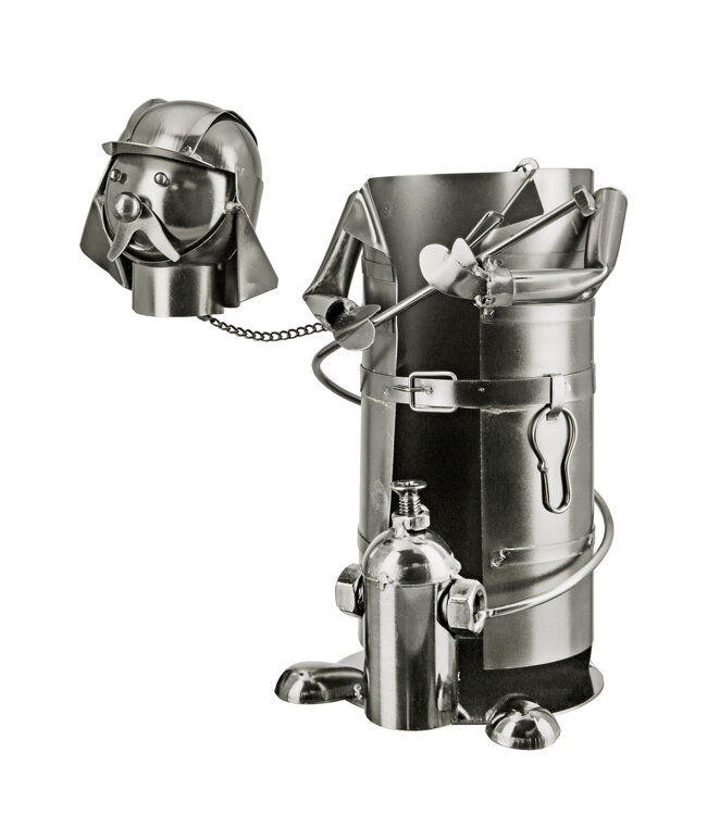 Wijnfleshouder Brandweerman in de Aanslag