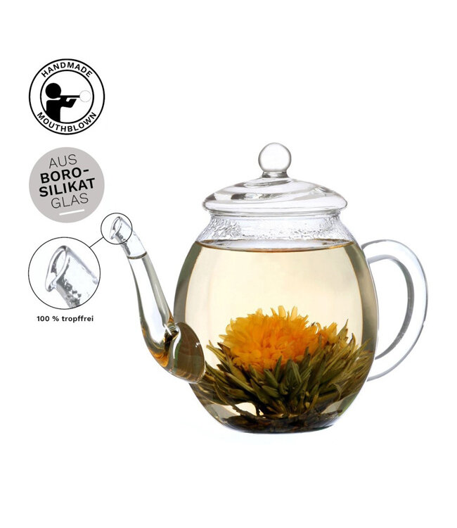 Giftset Theepot + 6 Theebloemen