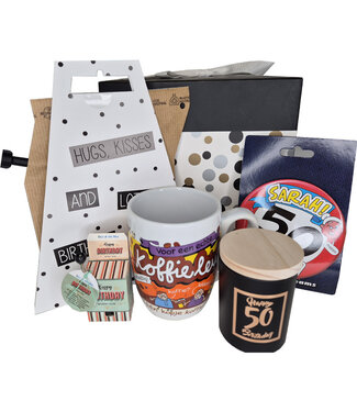 Cadeaupakket 50 jaar - Koffieleut - Sarah