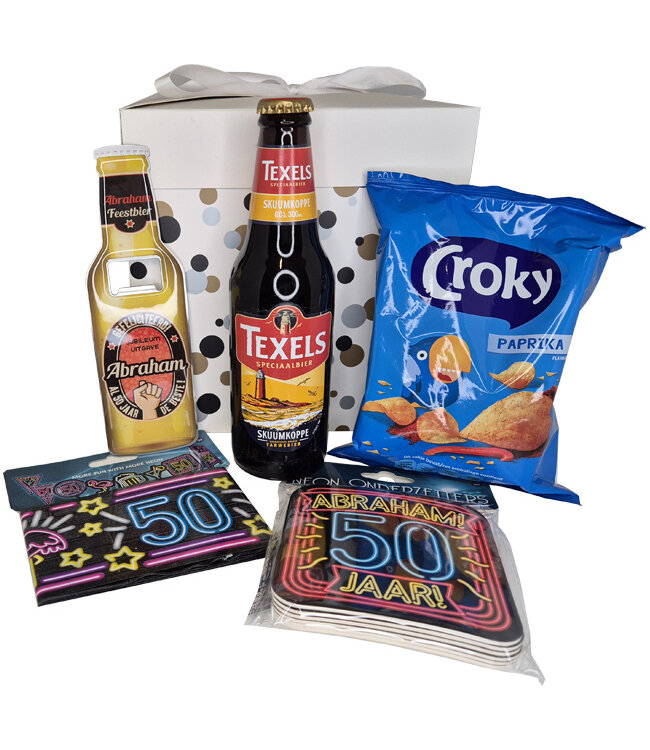 Cadeaupakket 50 jaar Abraham Geef Me Bier
