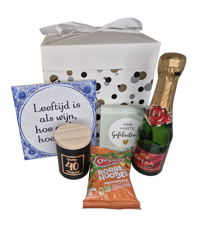 Cadeaupakket 40 jaar Leeftijd is als Wijn
