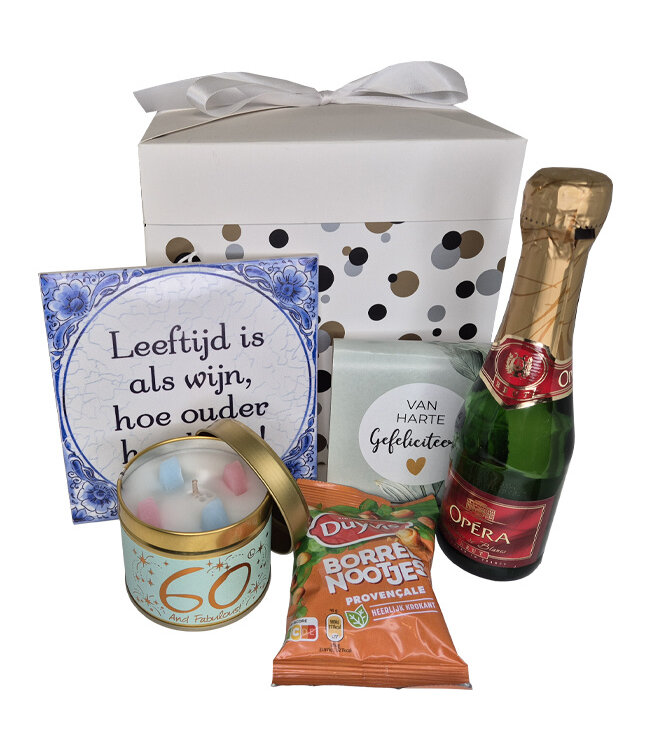 Cadeaupakket 60 jaar Leeftijd is als Wijn
