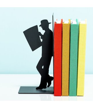 Boekensteun Lezende man