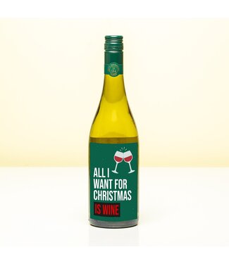 Wijnfles kerst All I want for Christmas is Wine Wijnfles kerst All I want for Christmas is Wine