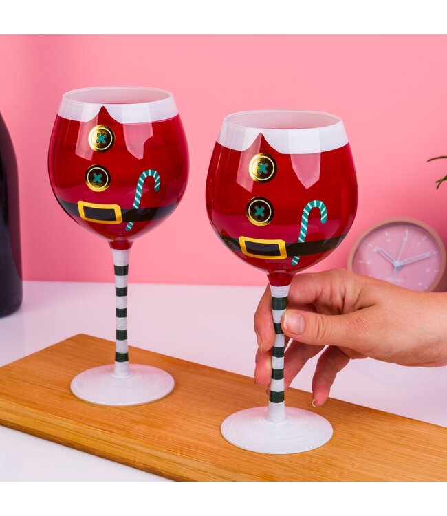 Kerstman Wijnglas