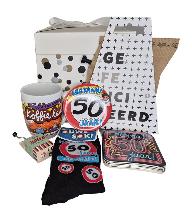 Cadeaupakket 50 jaar - Koffieleut Abraham