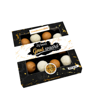 Chocoladetruffels -Jij bent Goud Waard Chocoladetruffels -Jij bent Goud Waard