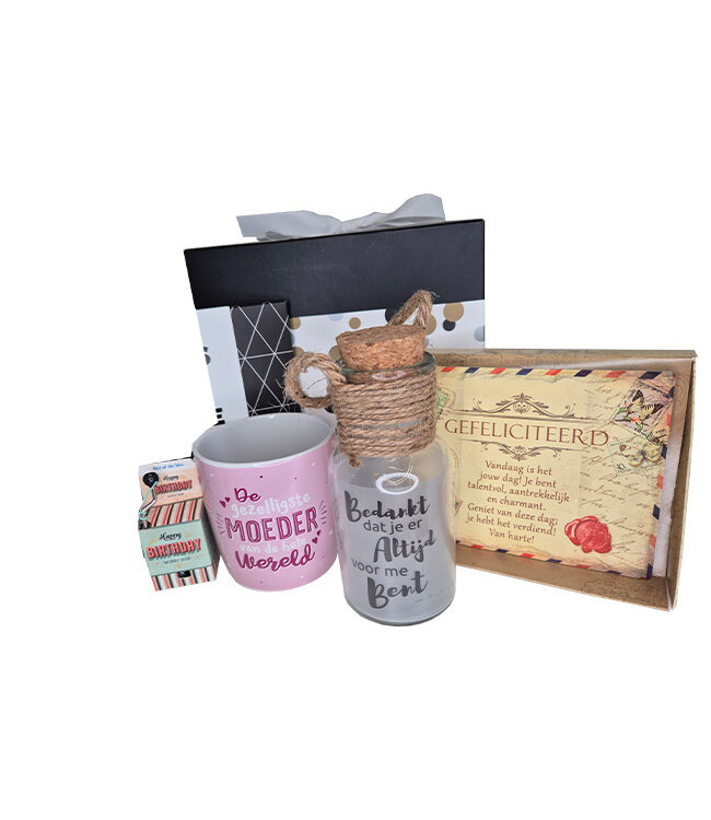 Cadeaupakket Gefeliciteerd Mama