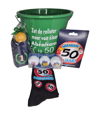 Cadeaupakket 50 jaar Abraham Golfer