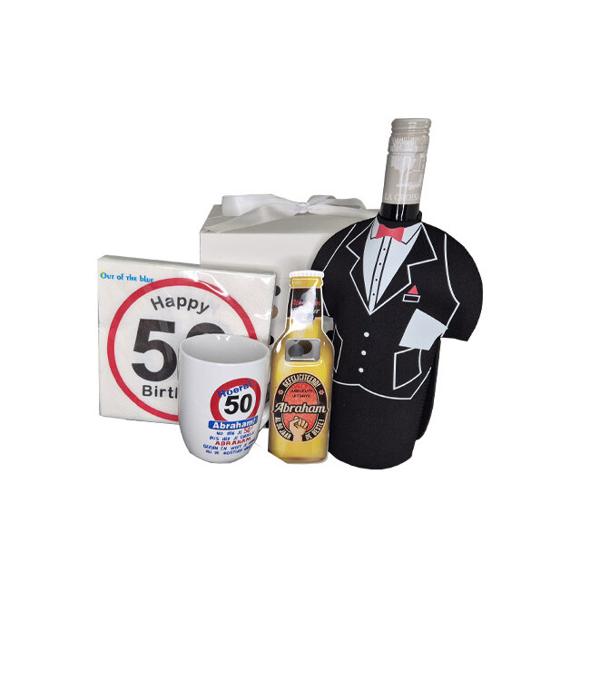 Cadeaupakket 50 jaar Abraham Kok