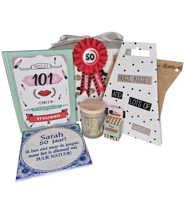 Cadeaupakket 50 jaar Sarah
