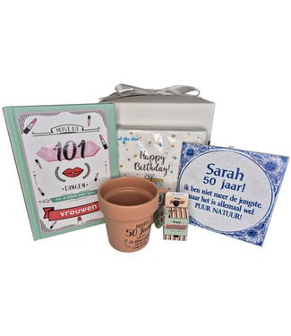 Cadeaupakket 50 jaar Sarah Puur Natuur Cadeaupakket 50 jaar Sarah Puur Natuur