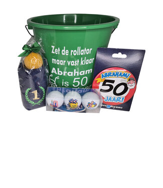 Cadeaupakket 50 jaar Abraham Golfer