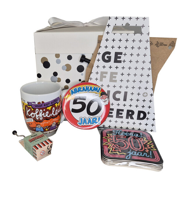 Cadeaupakket 50 jaar - Koffieleut Abraham