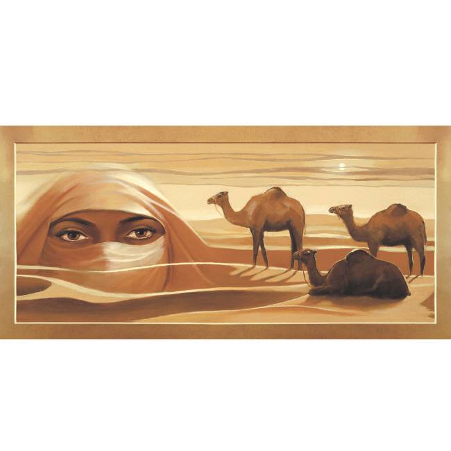 Kunstzinnige Ingelijste Posters Kamelen En Mysterieuze Ogen huismerk kopen in de aanbieding