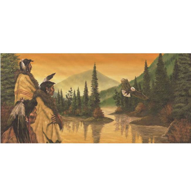 Kunstzinnige Ingelijste Posters Indianen huismerk kopen in de aanbieding