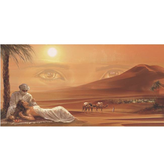 Kunstzinnige Ingelijste Posters: Arabisch stel