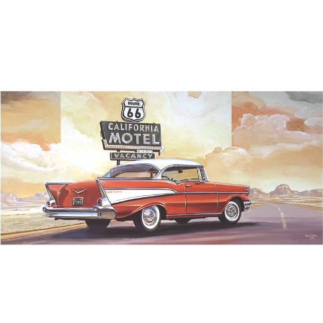Kunstzinnige Ingelijste Posters: Route 66 California Motel