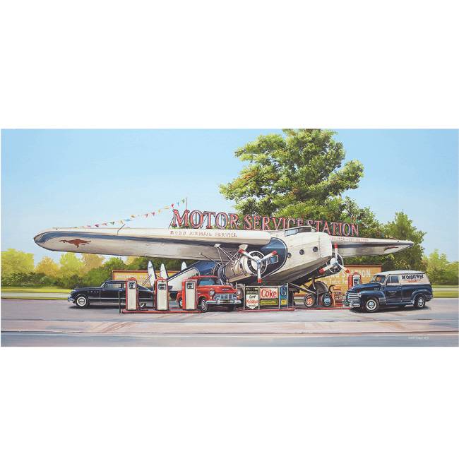 Kunstzinnige Ingelijste Posters: Route 66 Motor Service Station