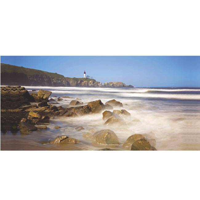 Kunstzinnige Ingelijste Posters: Vuurtoren aan de kust bij de zee