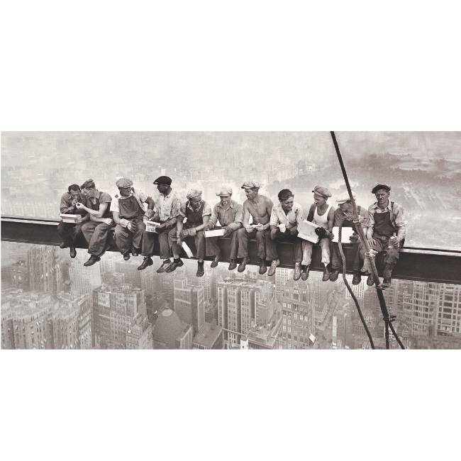 Kunstzinnige Ingelijste Posters Lunchtijd Bouwvakkers huismerk kopen in de aanbieding