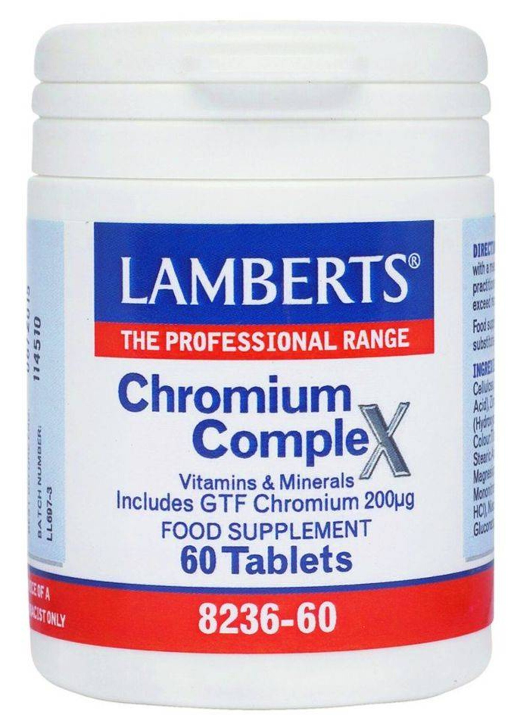 Lamberts Chromium (Chroom) Complex 60 tabletten