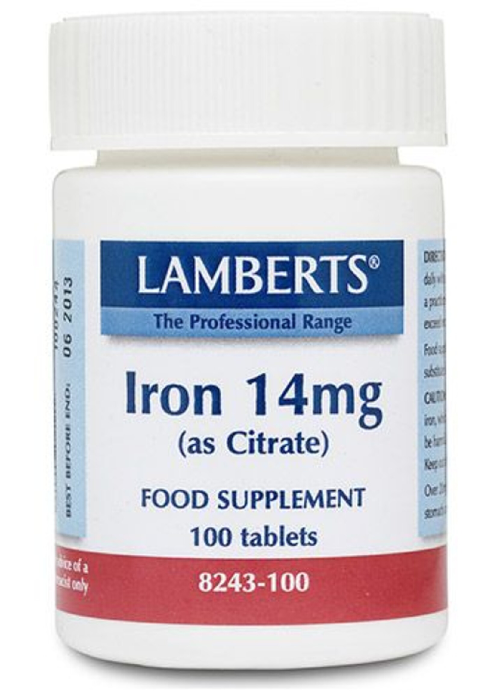 Lamberts Iron Citrate / IJzer Citraat 14 mg 100 tabletten